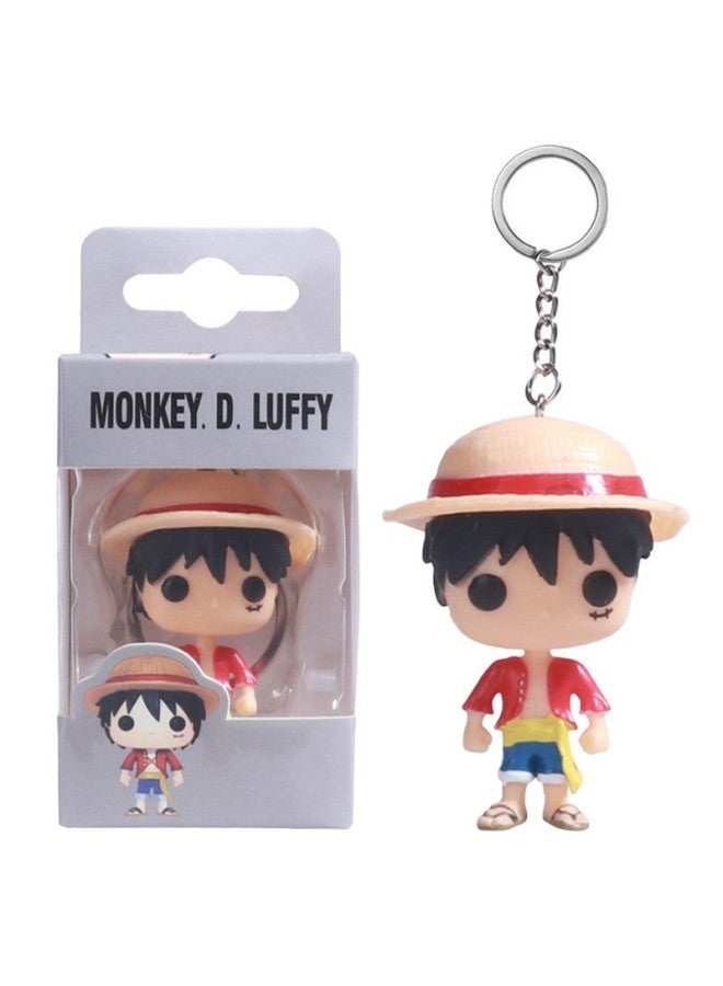 Cartoon Animation Key Chain Pendant Gift Shop Key Chain Large Complete Works-Color:Luffy Keychain  - Image 1