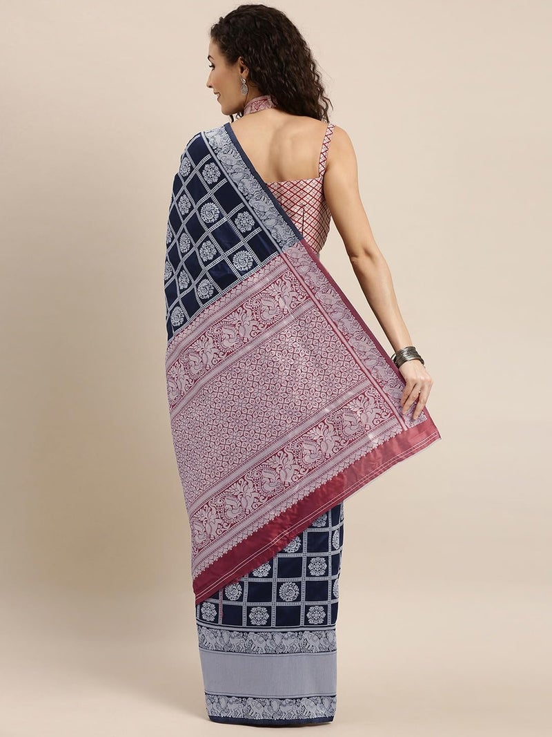 LACOSSI Pure Fancy Kanjivaram Jacquard Silk Saree Banarasi Saree Rich Pallu Design Woven Jacquard Trendy Special Occassion Wear With Unstitched Blouse Piece Jacquard pure SARI (A-PATOLA12004) - Image 2
