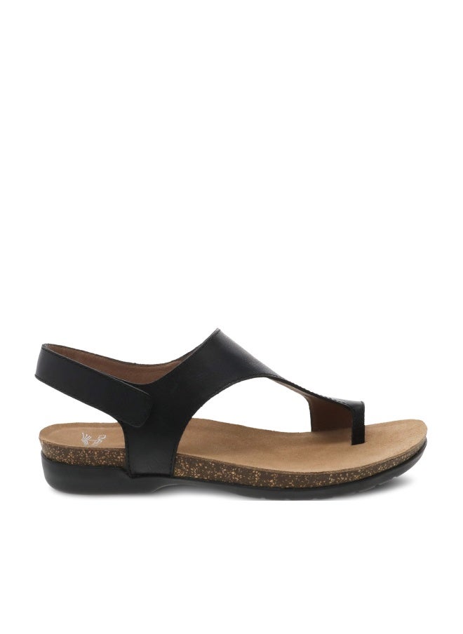 Dansko Reece Sandal for Women - Memory Foam and Cork Footbed for Comfort and Arch Support - Lightweight Rubber Outsole for Long-Lasting Wear Black 9.5-10 M US - Image 1