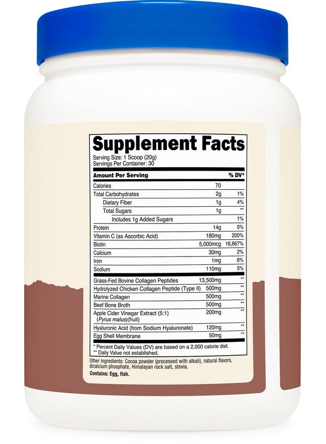 مسحوق الكولاجين والجمال والبروتين متعدد الاستخدامات من Nutricost (بنكهة الشوكولاتة بالحليب) 30 وجبة - مع البيوتين وببتيدات الكولاجين، خالٍ من الكائنات المعدلة وراثيًا، وخالي من الجلوتين - Image 5