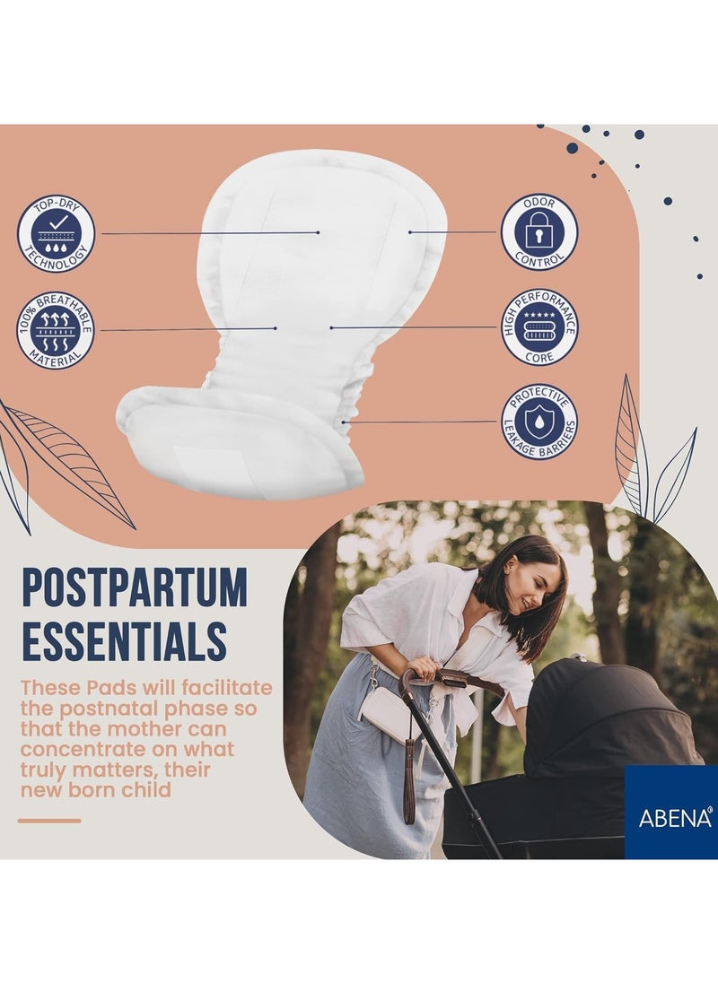 Abena - Premium Maternity Pads, Postpartum Essentials, Eco-Friendly Maternity Pads After Birth, Extra Protection, Breathable and Skin Friendly Incontinence Pads Women, Sustainable Maternity Pads - 15PK - Image 1