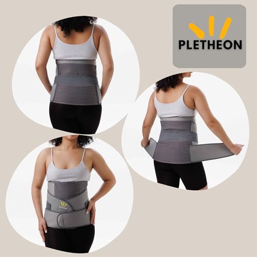 PLETHEON 3 In 1 Postpartum Belly Band Post Pregnancy Abdominal Belt For Women After Birth Belly/Waist/Pelvis Wrap Postnatal Shapewear, (Fit from 30 Inch to 46 Inches of waist) (Gray) - Image 5
