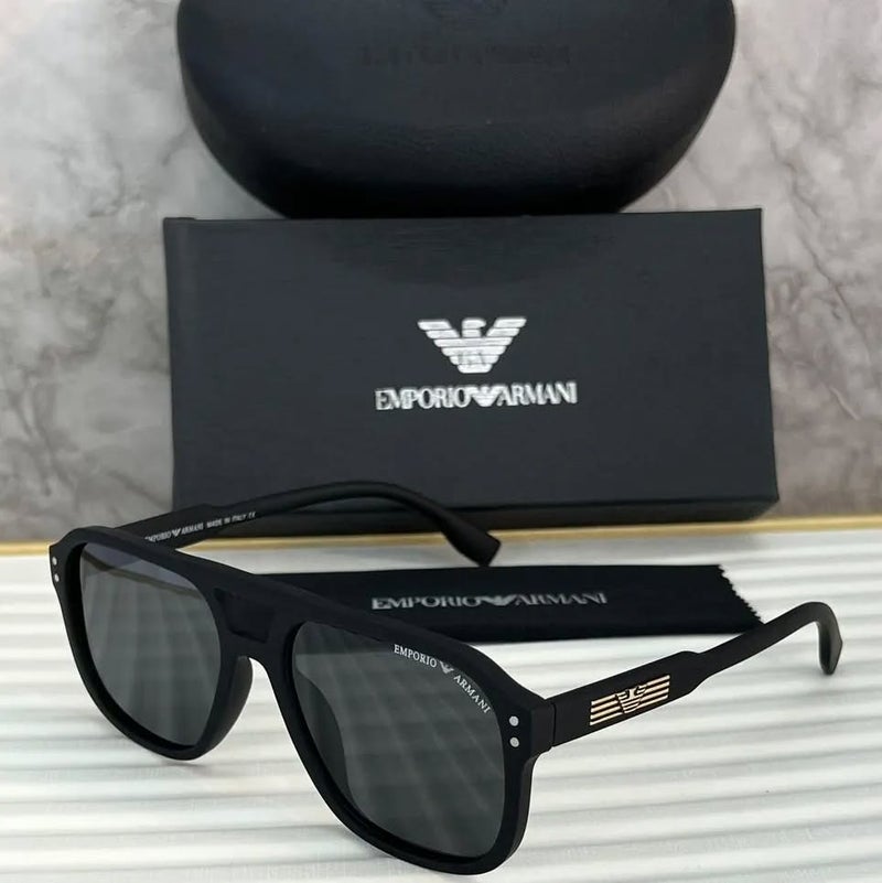 Armani Men's Ea4129 Square Sunglasses Black - Image 2