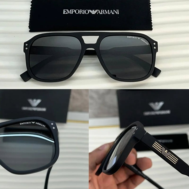 Armani Men's Ea4129 Square Sunglasses Black - Image 3