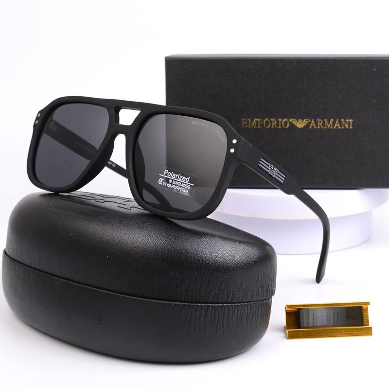 Armani Men's Ea4129 Square Sunglasses Black - Image 1