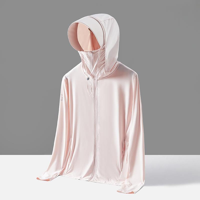 Generic Fishing Clothing Mens UPF50 Ice-sensitive Summer Thin Sunscreen Clothing Womens Outdoor Anti-ultraviolet Ice Silk Coat Sunscreen Clothing [9605] ice fog powder (female) 