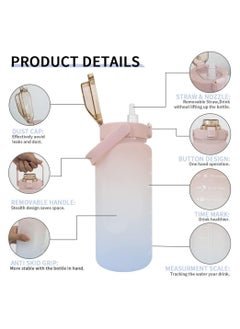 Cool Baby COOLBABY 2l Pink Water Bottle With Straw And Handle  - Image 2