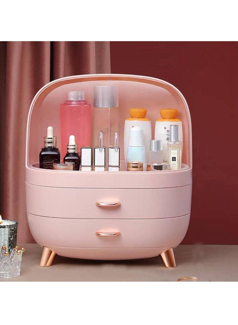 MONOGUE Makeup Cosmetics Organizer Storage Box elegant display rack with drawer Water and dust proof - Image 1