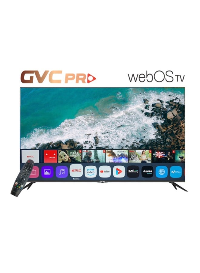 جي في سي برو شاشة ذكية 55 بوصة، نظام WebOs، دقة عالية 4K، مع ريموت جهاز تحكم سحري + حامل حائط مجاني، منافذ HDMI ,USB, Dolby Audio - 55GW6100 أسود 55GW6100 اسود - Image 1