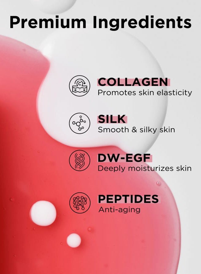 Easydew EGF 55% Collagen Silkream Ampoule- Korean Facial Serum for Firmness & Elasticity with Peptides, Amino Acids - Day & Night Anti Aging Silky Smooth Skincare, 1.86oz. - Image 3