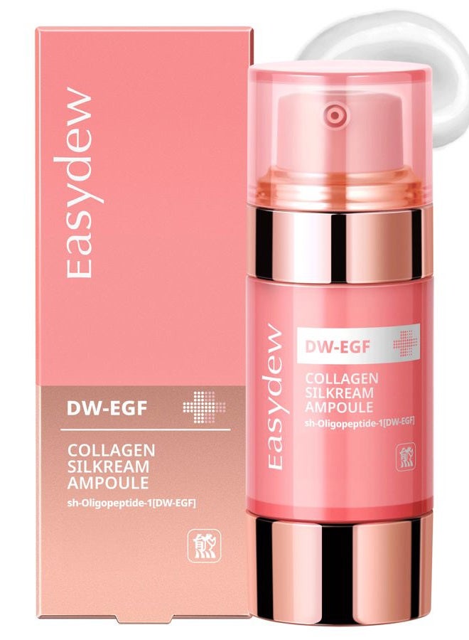 Easydew EGF 55% Collagen Silkream Ampoule- Korean Facial Serum for Firmness & Elasticity with Peptides, Amino Acids - Day & Night Anti Aging Silky Smooth Skincare, 1.86oz. - Image 1