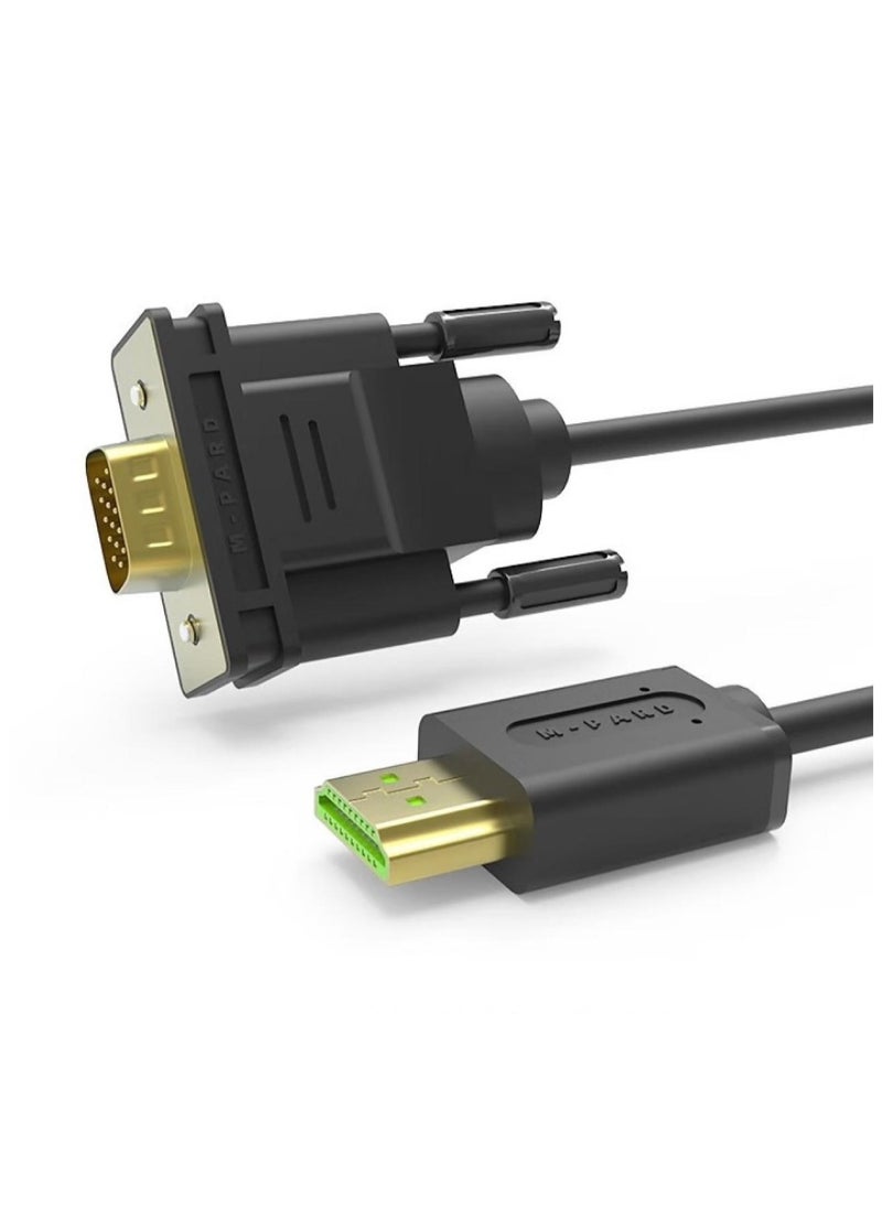 إم برد - كابل HDMI إلى VGA سعة 1.8 متر ، كابل شاشة HDMI أحادي الاتجاه إلى VGA (ذكر إلى ذكر) متوافق مع الكمبيوتر ، سطح المكتب ، الكمبيوتر المحمول ، الكمبيوتر الشخصي ، الشاشة ، جهاز العرض ، - Image 1