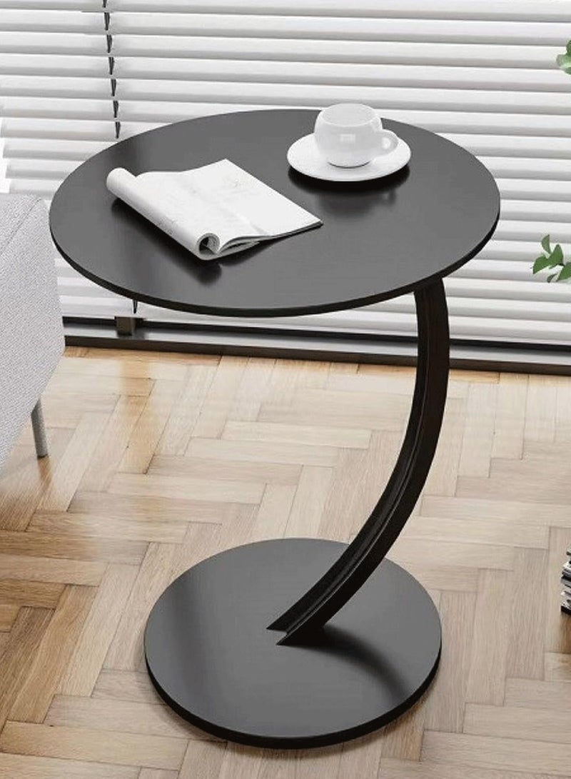 rayze Nordic Style Simple C Shaped Coffee Table Sofa Side Round Table End Table For Home Living Room Bedroom Study Room Office - Image 1