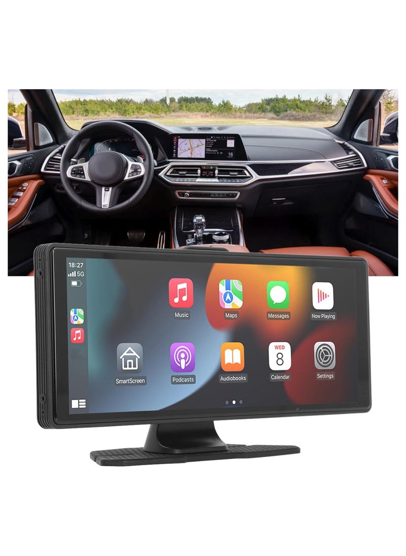Generic - Wireless 10.26-Inch Car Stereo with Apple CarPlay, AHD 1080p Backup Camera, Voice Control, Touchscreen Display Car Radio, Multimedia Player, Navigation System for All Vehicles - Image 1