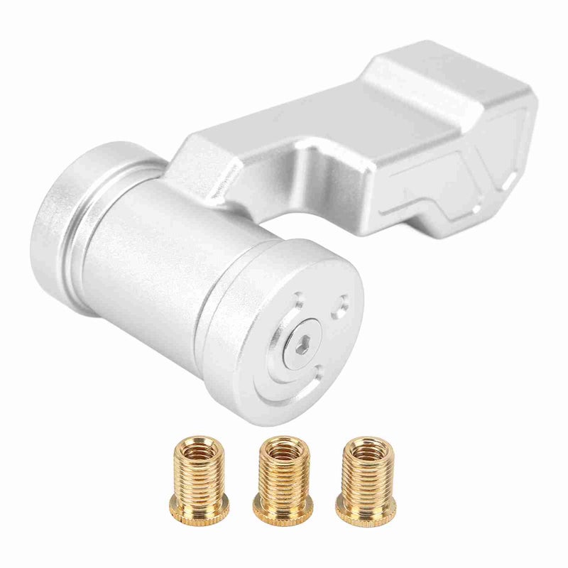 T Handle Gear Shift Knob Aluminum Alloy Aircraft Joystick with Adapters Replacement for Acura Silver - Image 1