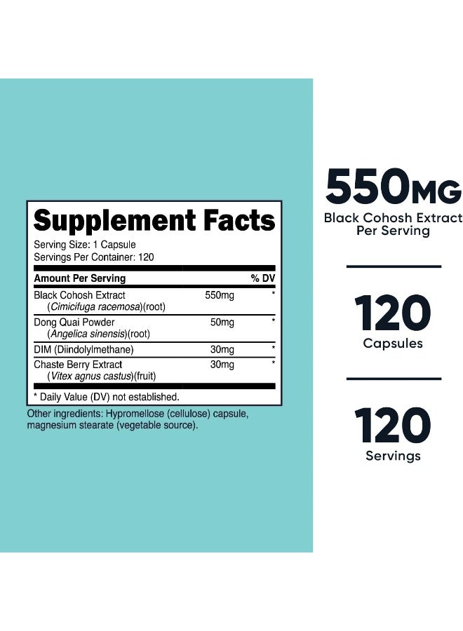 الكوهوش الأسود للنساء 660 ملجم 120 كبسولة - Image 2