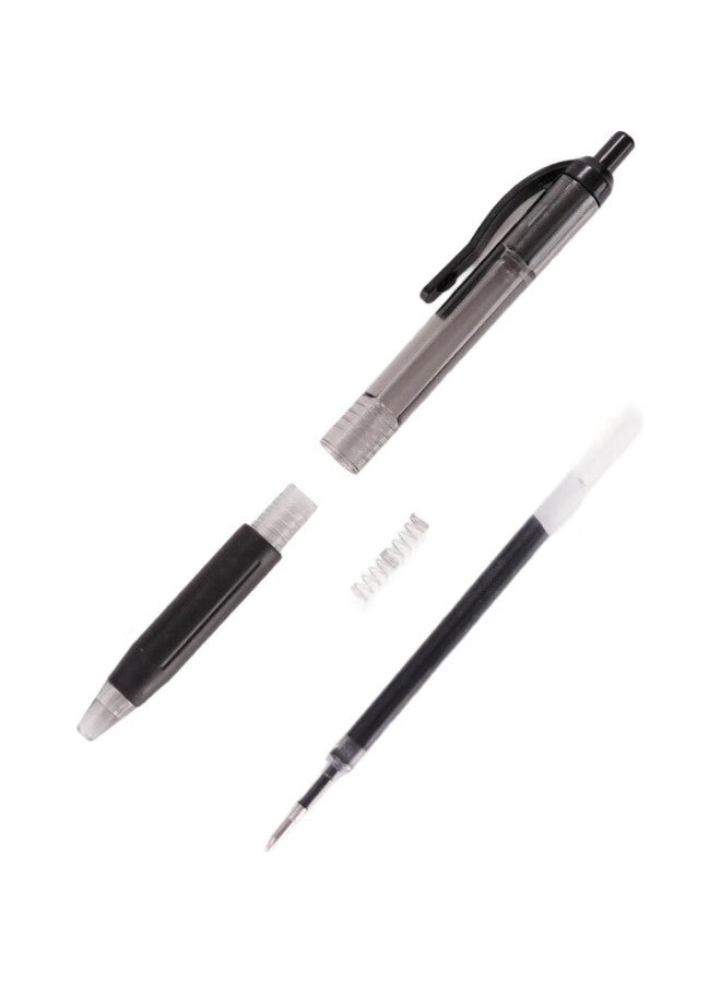 Snowhite Retractable Gel Pen, Black Ink, Student Exam Pen, Quick-Drying Signature Pen, 0.5Mm Bullet Tip, Office Stationery, Black, 12 Pens/Box, G-103 - Image 1