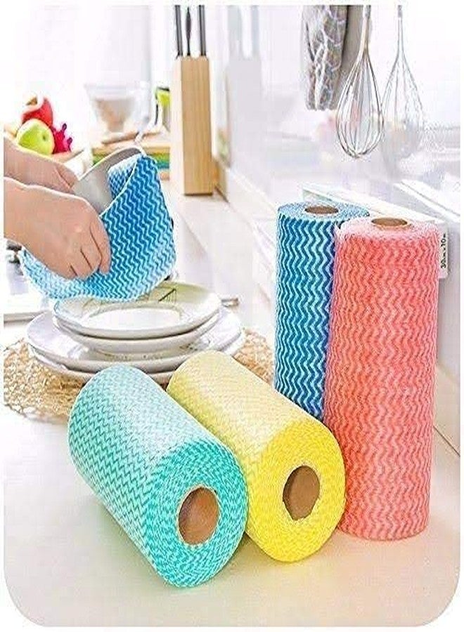 Shopfleet Set of 1 Kitchen Roll - 2 Ply Kitchen Printed Tissue/Towel Paper Roll - Washable and Reusable- 1 Roll (80 Pulls Per Roll) Multicolor - Image 1