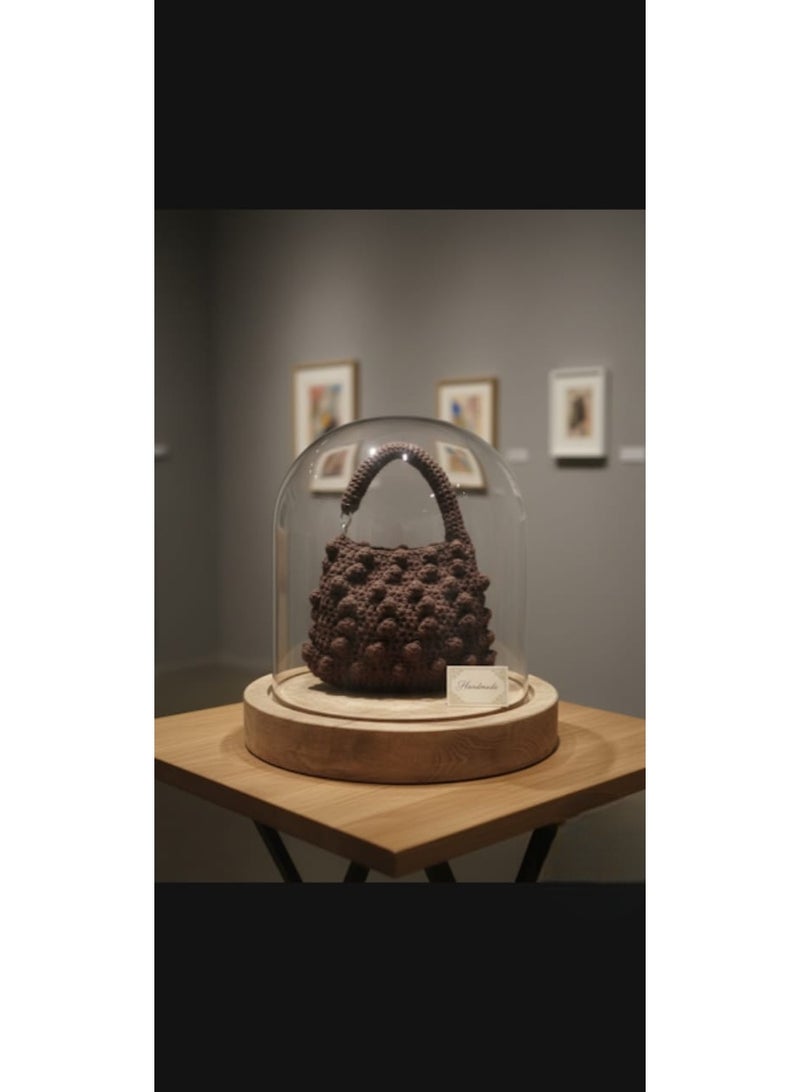 CROCHKA Chic Crochet Bobble Stitch Handbag/Shoulder Bag | Puffy Textured Knit Tote - Image 2