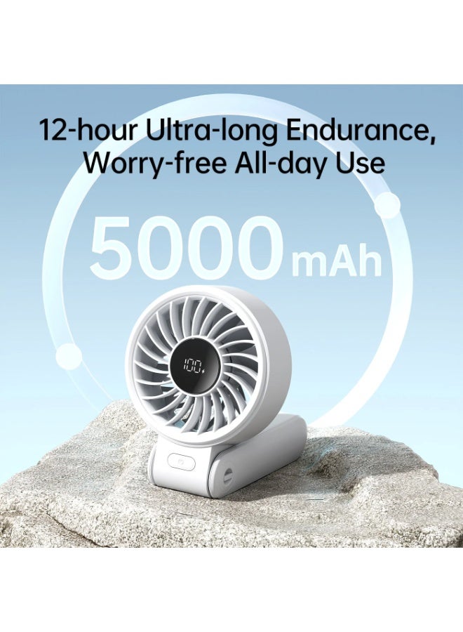 جيسيو لايف مروحة يد جيسولايف Life7، بطارية 5000 مللي أمبير/ساعة، 5 سرعات - أسود - Image 3