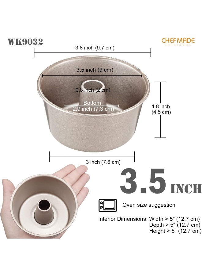 chefmade مجموعة قوالب كعك الملاك الصغيرة غير اللاصقة CHEFMADE WK9032-4، 4" (4 قطع) - Image 2