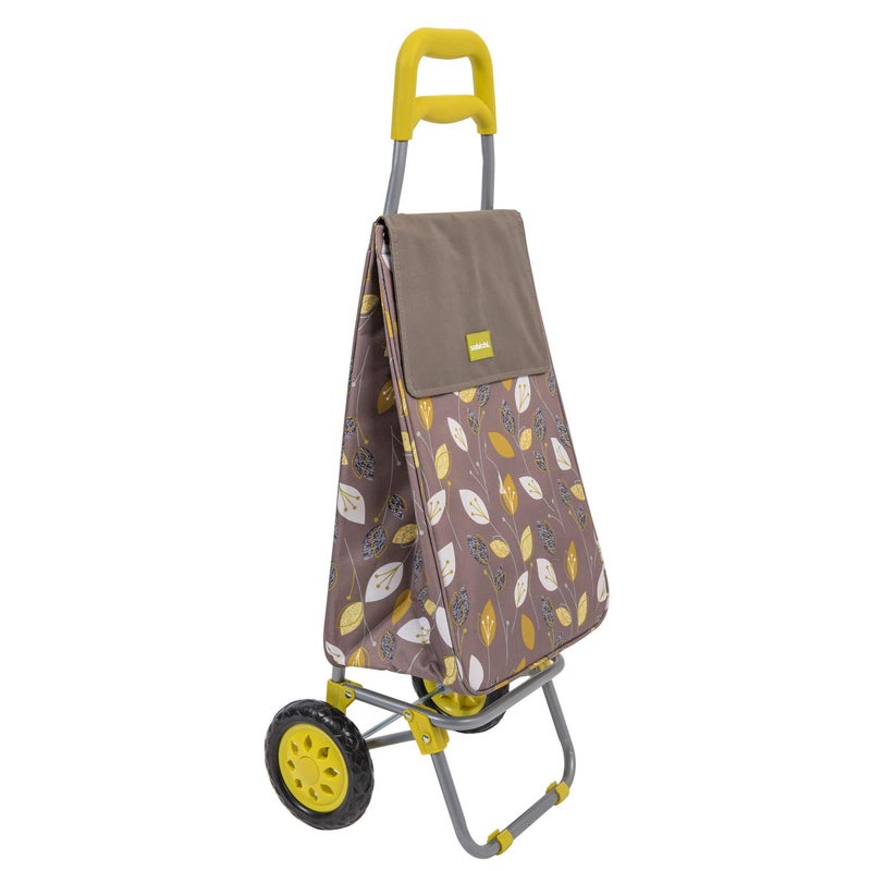 Sabichi Lemongrass 2 Wheel Shopping Trolley  40L Lightweight Easy to Use with Thermal Insulation Liner  Ergonomic Grip Handle  Steel Frame
