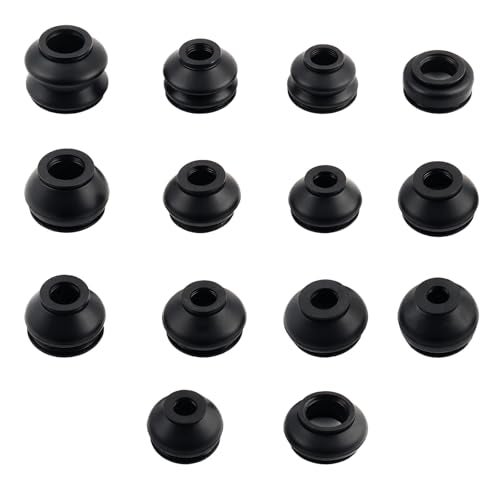 VKQTS 14PCS Car Tie Rod Boot KitMultiSize Rubber Ball Joint Boot Replacement for Water Dust ProtectionUniversal Cars Tie Rod End Boots Kit for Suspension Systems Car Accessories - Image 1