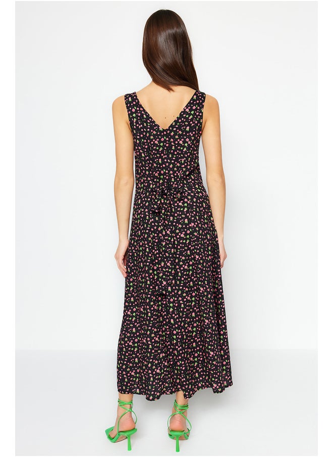 trendyol - Black V-Neck Woven Woven Dress TWOSS23EL01753 - Image 1