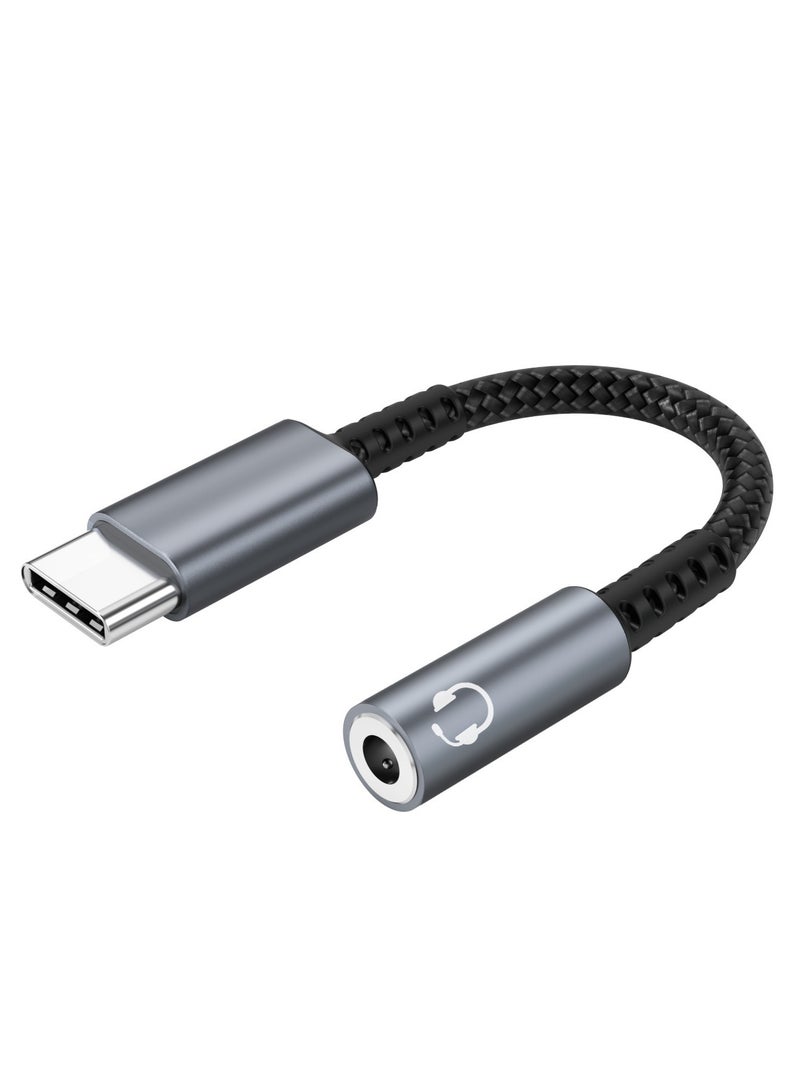 محول صوت USB C إلى 3.5 مم، من نوع USB C إلى جاك سماعة رأس أنثوي 3.5 مم، محول سماعات USB C، محول Aux Dongle، كابل DAC HiFi، لأجهزة Samsung Galaxy و iPad Pro و MacBook. - Image 1