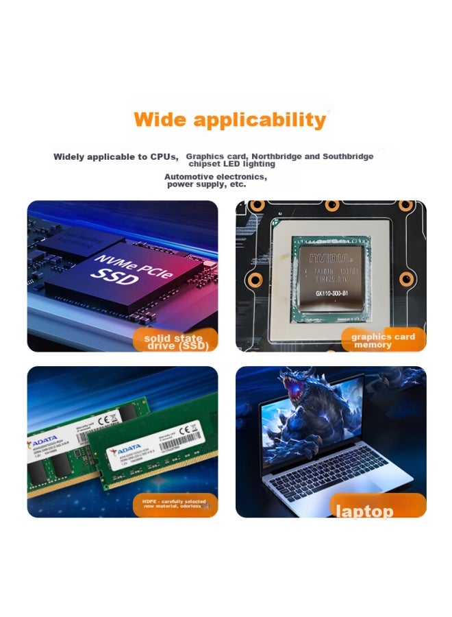 Nvv M.2 Ssd Thermal Paste Pad, Cooling Silicone Pad, Thermal Silicone Pad For Ssd North Bridge, Tc-61x Thermal Conductivity 6.0w - Image 5