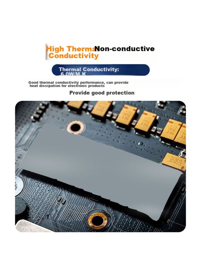Nvv M.2 Ssd Thermal Paste Pad, Cooling Silicone Pad, Thermal Silicone Pad For Ssd North Bridge, Tc-61x Thermal Conductivity 6.0w - Image 4