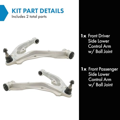TRQ Front Lower Control Arm with Ball Joint Set Compatible with 2015-2016 Cadillac Escalade Escalade ESV 2014-2017 Chevrolet Silverado 1500 Suburban Tahoe GMC Sierra 1500 Yukon Yukon XL - Image 2