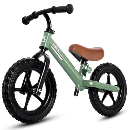 KRIDDO Toddler Balance Bike 2 Year Old Kids Balance Bike for 25 Years Old Dual Bearing for Smoother Riding Adorable Plate Adjustable Seat and Handlebar Toddler Bike Gifts Age 23 Green - Image 1