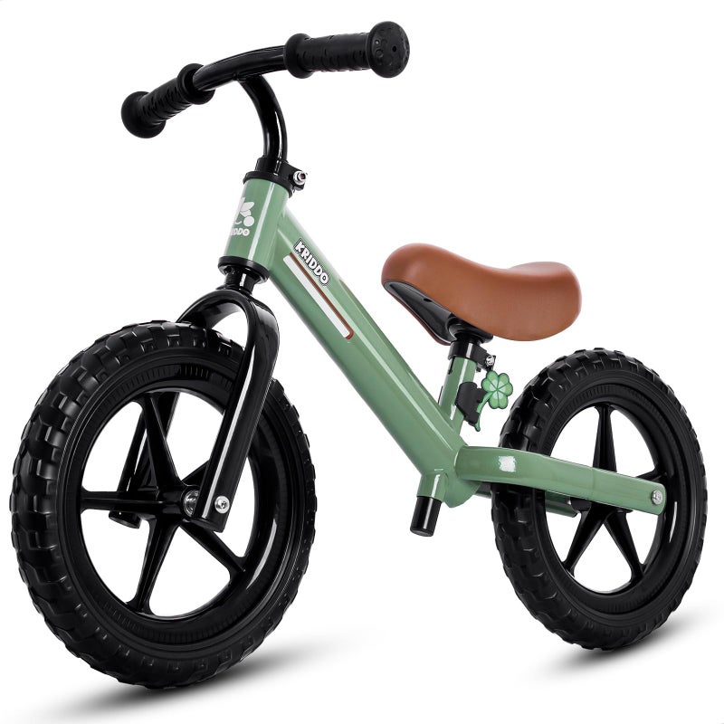 KRIDDO Toddler Balance Bike 2 Year Old Kids Balance Bike for 25 Years Old Dual Bearing for Smoother Riding Adorable Plate Adjustable Seat and Handlebar Toddler Bike Gifts Age 23 Green - Image 2