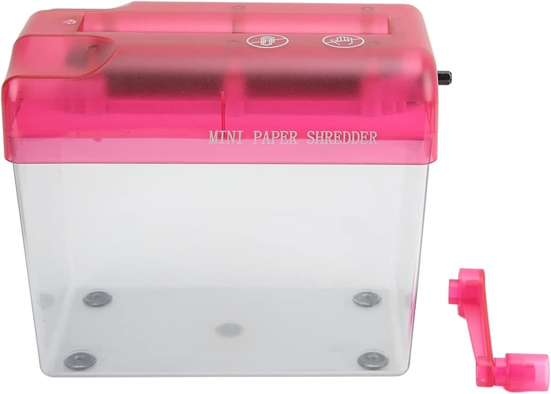 Manual Shredder, Fully Transparent Design Portable Paper Shredder Easily Cut and Shred Mini Shredder Practical and Efficient Paper Document Shredder for Office School - Image 1