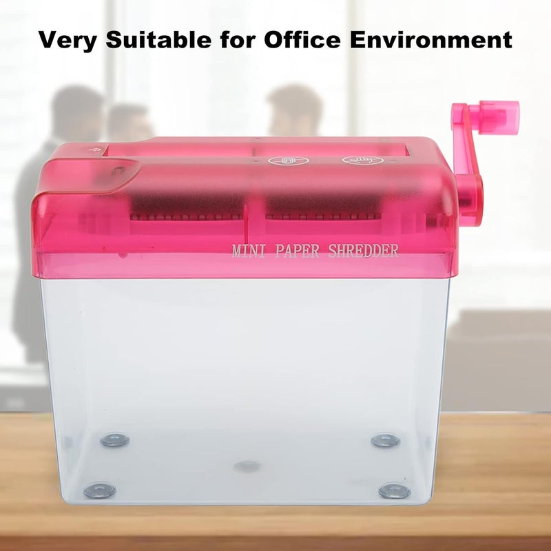 Manual Shredder, Fully Transparent Design Portable Paper Shredder Easily Cut and Shred Mini Shredder Practical and Efficient Paper Document Shredder for Office School - Image 3