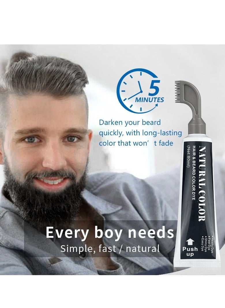 MOKERU Men's No Ammonia Beard Color - Black  - Image 3