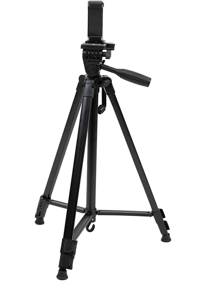 380 A Adjustable Height Aluminum Alloy Tripod Stand Compatible  Digital Camera and GoPro Cameras and with Clip Mount for All Smartphones for Live Streaming and Selfie, Load CapacityA Up to 5kg - Image 2