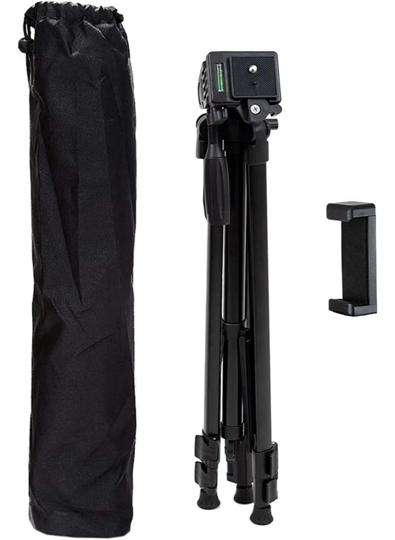 380 A Adjustable Height Aluminum Alloy Tripod Stand Compatible  Digital Camera and GoPro Cameras and with Clip Mount for All Smartphones for Live Streaming and Selfie, Load CapacityA Up to 5kg - Image 4