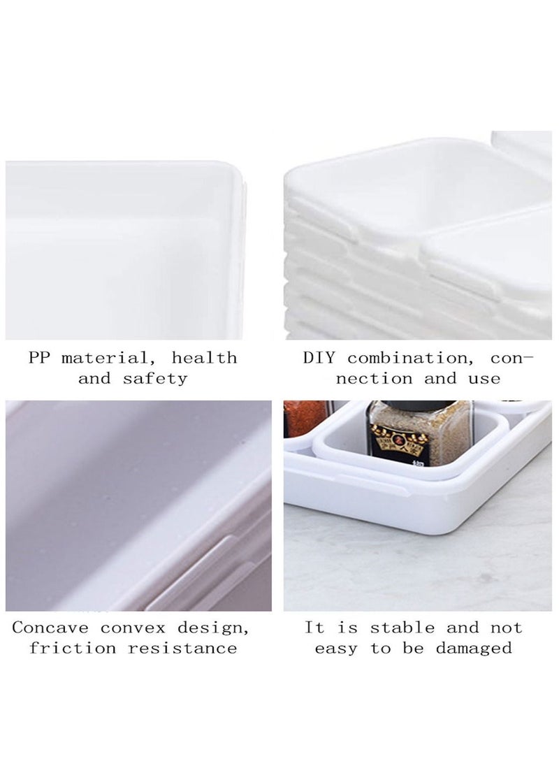 HomarKet - 8-piece Drawer Storage Box Set white - Image 1