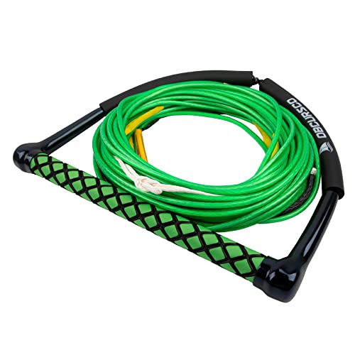 Obcursco 75ft Dyneema Wakeboard Rope, 4 Section Watersport Rope with EVA Handle for Wakeboard, Water Ski and Kneeboard - Image 1