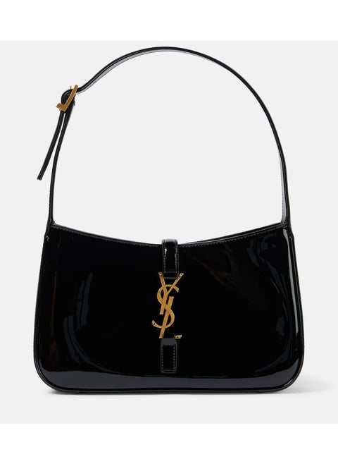 Saint Laurent Le 5 à 7 Women's Leather Hobo Bag, Women's Tote Bag, Women's Shoulder Bag, Women's Hand Bag, Women's Travel Bag, Glossy Black