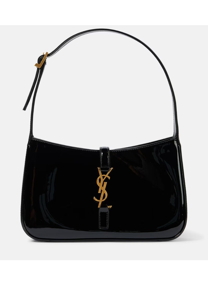 Yves Saint Laurent - Saint Laurent Le 5 à 7 Women's Leather Hobo Bag, Women's Tote Bag, Women's Shoulder Bag, Women's Hand Bag, Women's Travel Bag, Glossy Black - Image 1