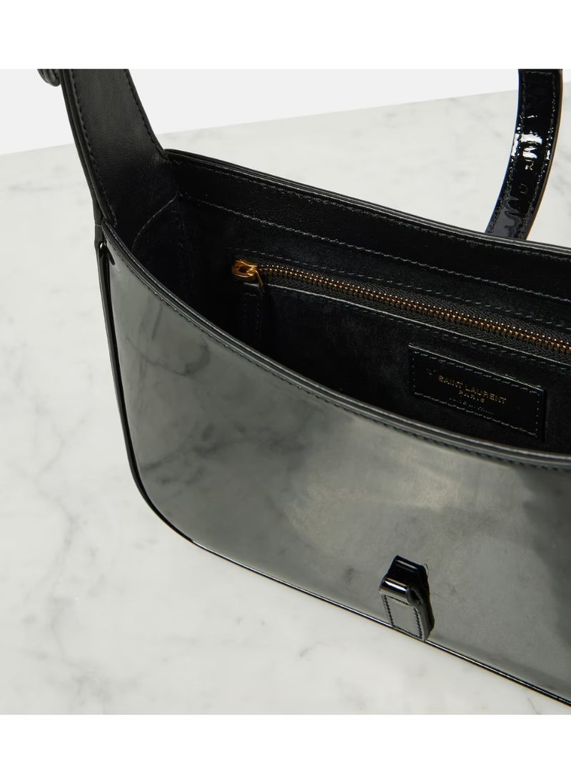Yves Saint Laurent - Saint Laurent Le 5 à 7 Women's Leather Hobo Bag, Women's Tote Bag, Women's Shoulder Bag, Women's Hand Bag, Women's Travel Bag, Glossy Black - Image 1