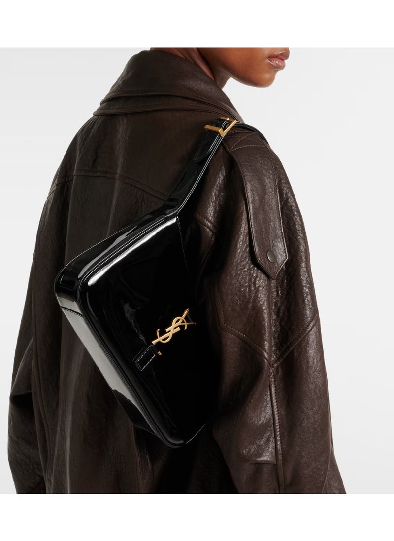 Yves Saint Laurent - Saint Laurent Le 5 à 7 Women's Leather Hobo Bag, Women's Tote Bag, Women's Shoulder Bag, Women's Hand Bag, Women's Travel Bag, Glossy Black - Image 1