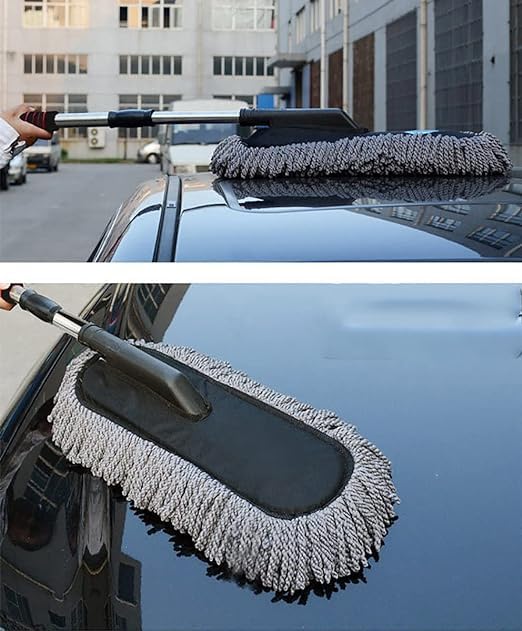 Autokaar Car Duster Brush with Soft Microfiber Bristles Scratch Free Extendable Long Handle for Car Home Office Cleaning Dusting Accessories (Set of 2) - Image 5