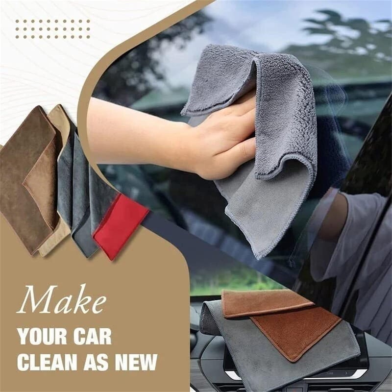 comfrt Microfiber Drying Towels for Cars, Super Absorbent Car Drying Towel, Car Drying Towel, Suede Coral Velvet Double-Sided Car Towel, Shammy Towel for Car - Image 2