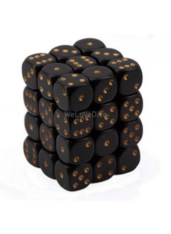 Chessex Chx25828 Dice Opaque: 36D6 Black/Gold Set  - Image 2