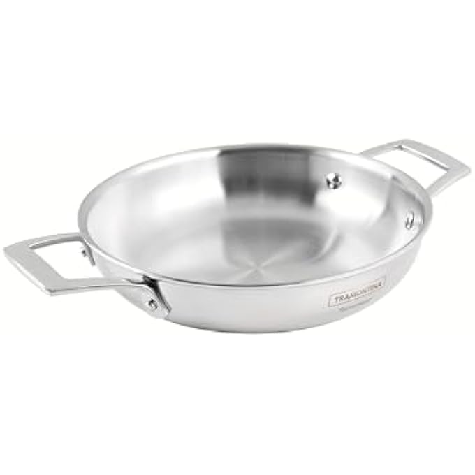 TRAMONTINA Grano DoubleHandled StainlessSteel Frying Pan With TripleLayer Body 26 Cm Without Packaging - Image 1