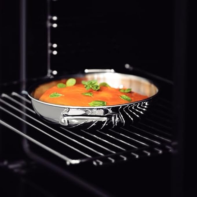 TRAMONTINA Grano DoubleHandled StainlessSteel Frying Pan With TripleLayer Body 26 Cm Without Packaging - Image 4